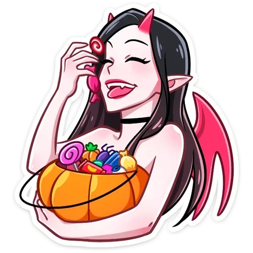 🍭 Стикер «Синяя Дьяволица Даниэла» для Telegram