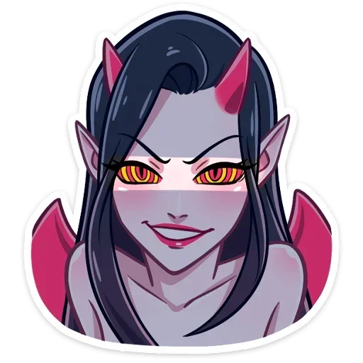 😈 Стикер «Синяя Дьяволица Даниэла» для Telegram