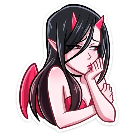 😣 Стикер «Синяя Дьяволица Даниэла» для Telegram