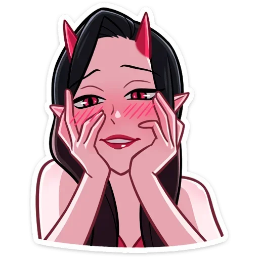 🥰 Стикер «Синяя Дьяволица Даниэла» для Telegram