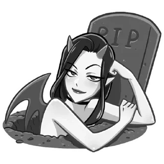 😏 Стикер «Дьяволица» для Telegram