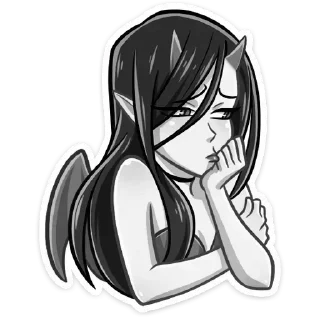 😠 Стикер «Дьяволица» для Telegram