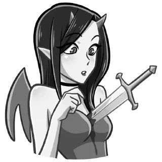 💘 Стикер «Дьяволица» для Telegram