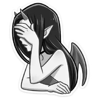 🫣 Стикер «Дьяволица» для Telegram