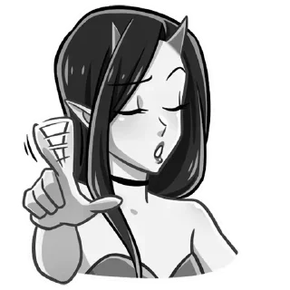 🫵 Стикер «Дьяволица» для Telegram