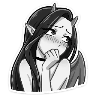 🥺 Стикер «Дьяволица» для Telegram