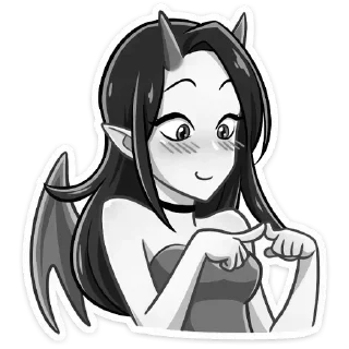 🥺 Стикер «Дьяволица» для Telegram