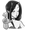 🔞 Эмодзи «Дьяволица Чб» для Telegram