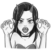 🔞 Эмодзи «Дьяволица Чб» для Telegram