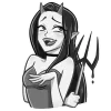 🔞 Эмодзи «Дьяволица Чб» для Telegram