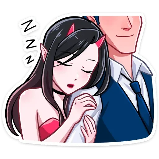 😴 Стикер «Адская любовь» для Telegram