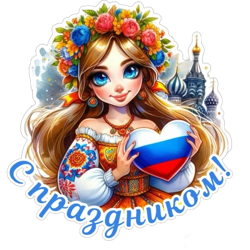 Стикерпак День России для Telegram — скачать