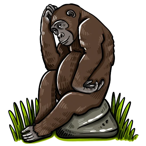 🦍 Стикер «DEREVOROD» для Telegram