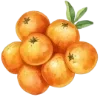 🍊 Эмодзи «Новогодняя Акварель» для Telegram