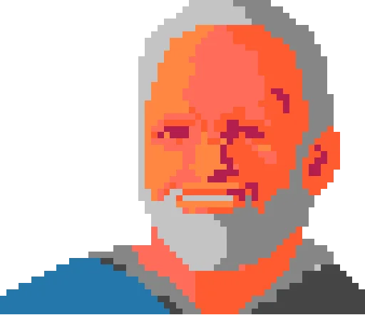 👨‍🦳 Стикер «Десигн Pixel Battle» для Telegram