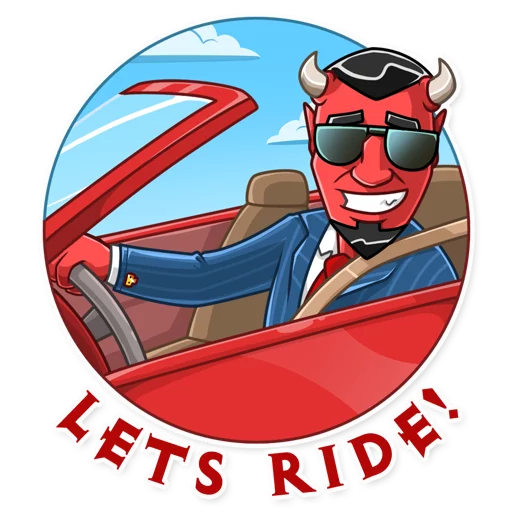 🚗 Стикер «Devil In You» для Telegram