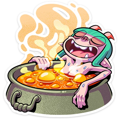 🛀 Стикер «Чертовка Лу» для Telegram