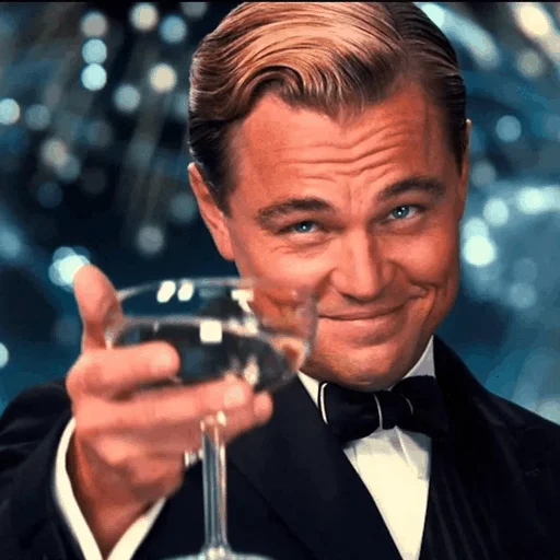 🥂 Стикер «Леонардо Ди Каприо» для Telegram