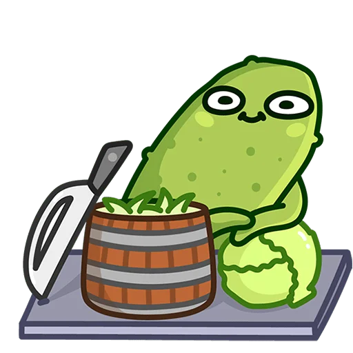 🥒 Стикер «Огурчик Димон Без Текста» для Telegram