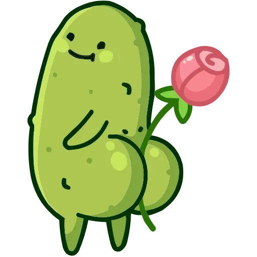 🌷 Эмодзи «Огурчик Димон» для Telegram