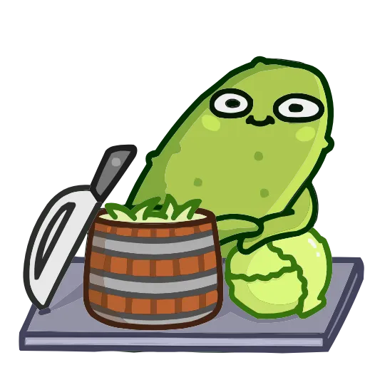 🥒 Эмодзи «Огурчик Димон» для Telegram