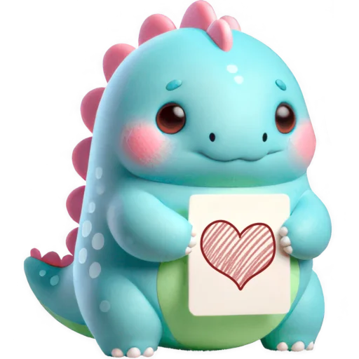 ❤️ Стикер «Милый Дино» для Telegram