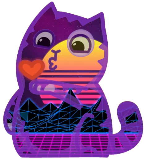 😘 Стикер «Wavecat Persik» для Telegram
