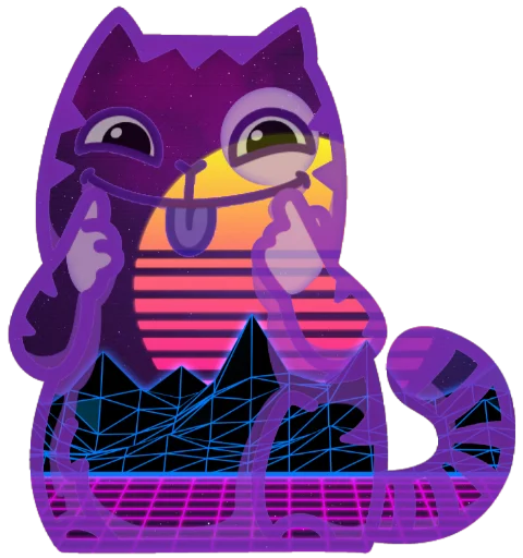 😝 Стикер «Wavecat Persik» для Telegram