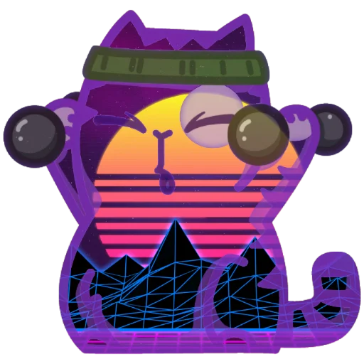😓 Стикер «Wavecat Persik» для Telegram