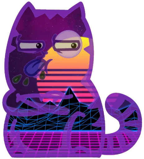 😛 Стикер «Wavecat Persik» для Telegram