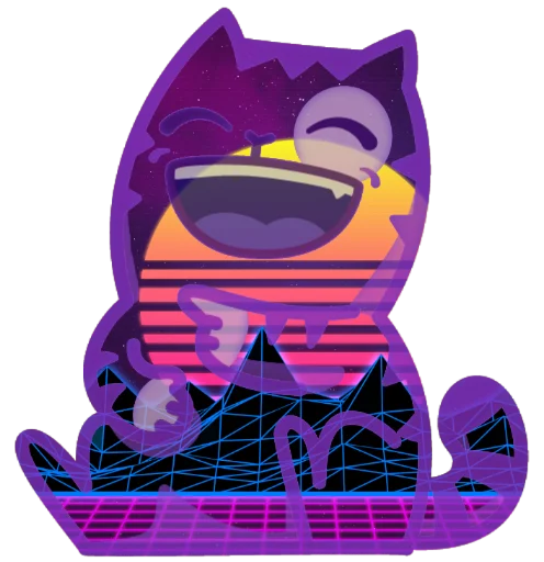 😆 Стикер «Wavecat Persik» для Telegram