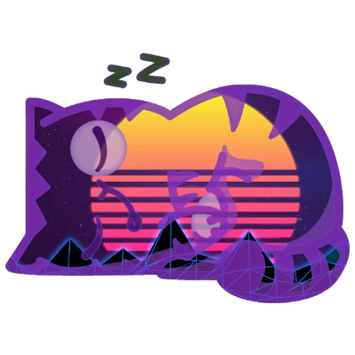😴 Стикер «Wavecat Persik» для Telegram