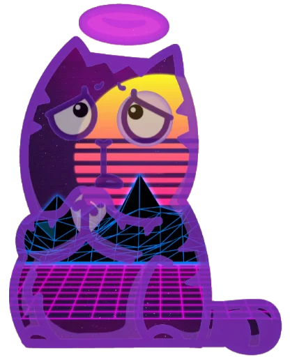 🥺 Стикер «Wavecat Persik» для Telegram