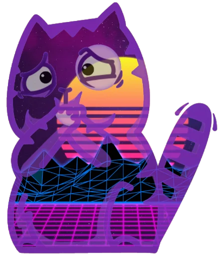 🤭 Стикер «Wavecat Persik» для Telegram