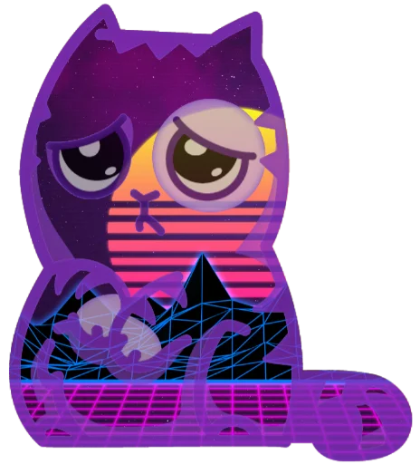 🥺 Стикер «Wavecat Persik» для Telegram
