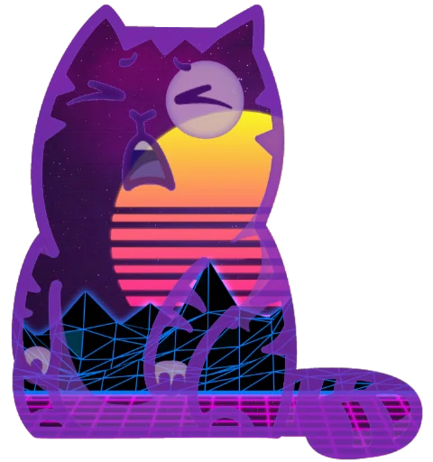 😖 Стикер «Wavecat Persik» для Telegram