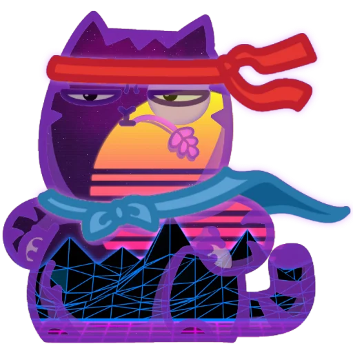😎 Стикер «Wavecat Persik» для Telegram