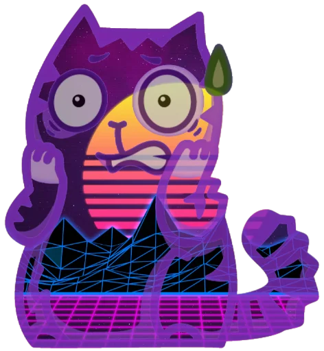 😕 Стикер «Wavecat Persik» для Telegram