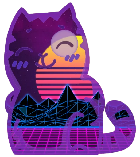 😊 Стикер «Wavecat Persik» для Telegram