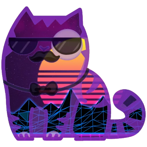 😎 Стикер «Wavecat Persik» для Telegram