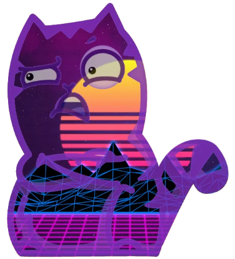 🤨 Стикер «Wavecat Persik» для Telegram