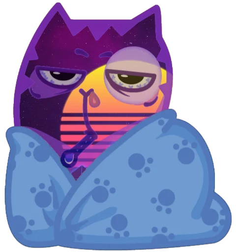 🤒 Стикер «Wavecat Persik» для Telegram