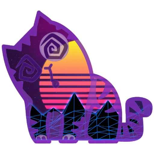 😶 Стикер «Wavecat Persik» для Telegram