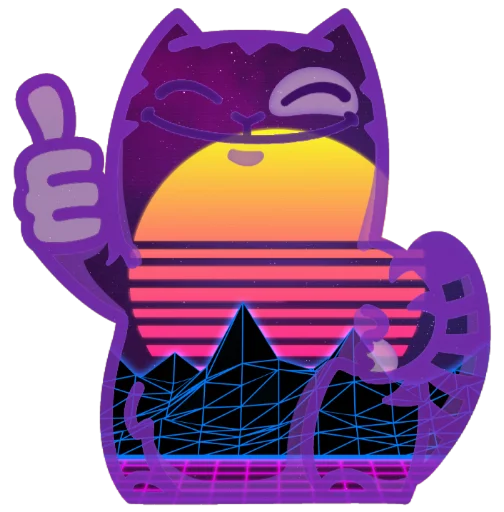 👍 Стикер «Wavecat Persik» для Telegram