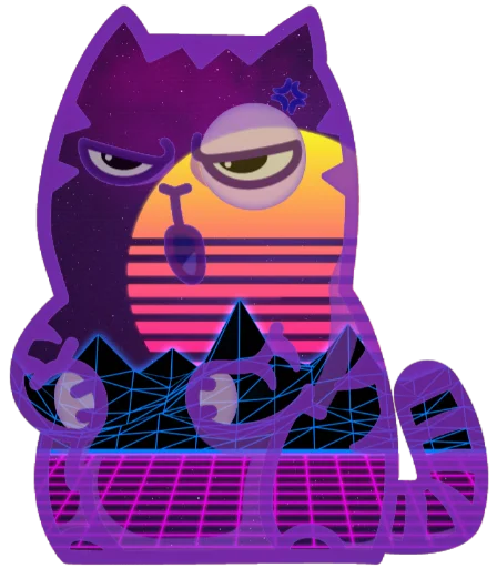 😠 Стикер «Wavecat Persik» для Telegram