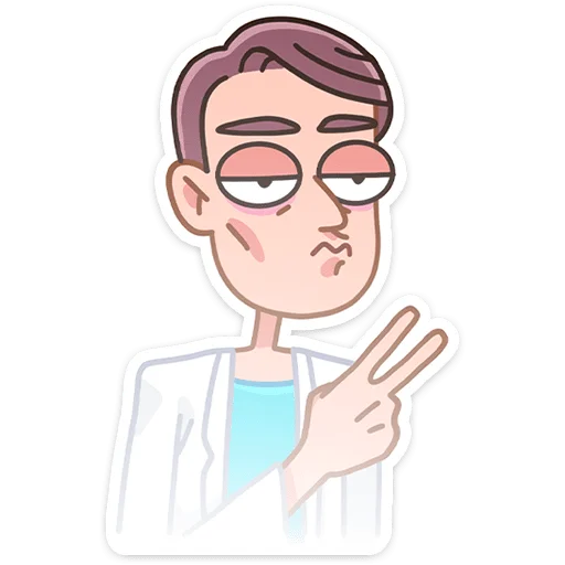 ✌️ Стикер «Доктор Алексеев» для Telegram