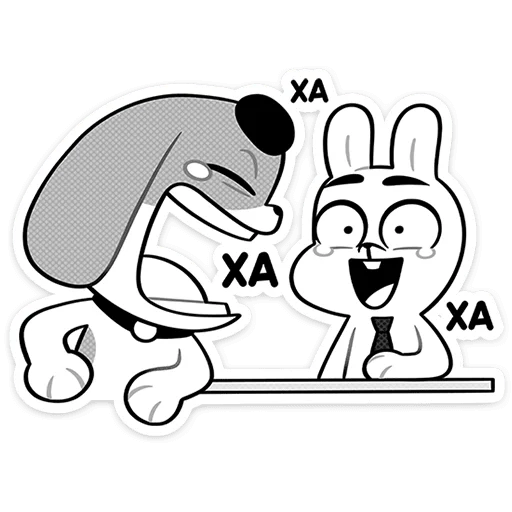 🐶 Стикер «Герои комикса «Пёсий вой»» для Telegram