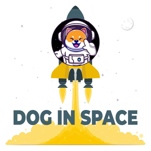 🔥 Стикер «dog in space» для Telegram