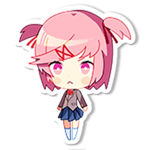 😕 Стикер «DDLC Natsuki» для Telegram