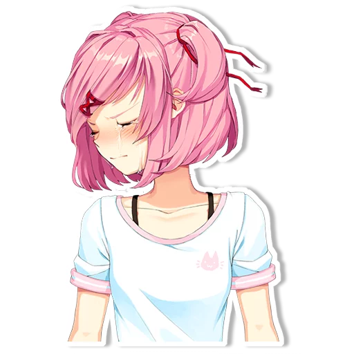 😭 Стикер «DDLC Natsuki» для Telegram